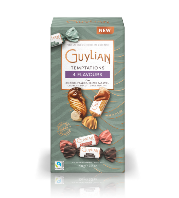 Guylian Twistade Sjöhästar chokladask med 4 smaker, 200g