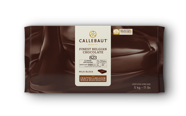 Callebaut 823 milk chocolate block 5kg with 33.6% cocoa