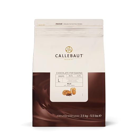Callebaut milk chocolate baking drops 2.5kg pouch