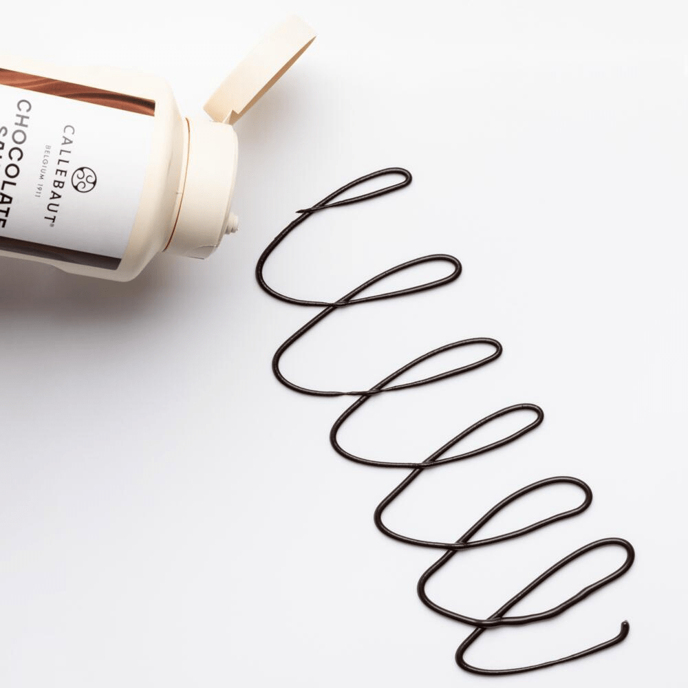Callebaut dark chocolate sauce bottle top detail