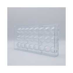 Transparent pralinform med 24 facetterade bullet-kaviteter