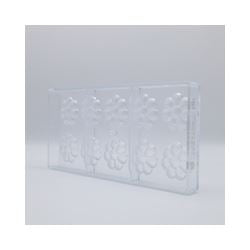 Transparent pralinform med flera blomformade kaviteteter