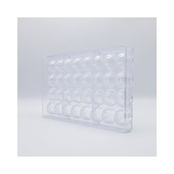 Transparent pralinform med 32 kaviteter för Cherry-Twisted choklad