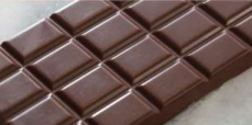 Choklad med vit eller grå yta