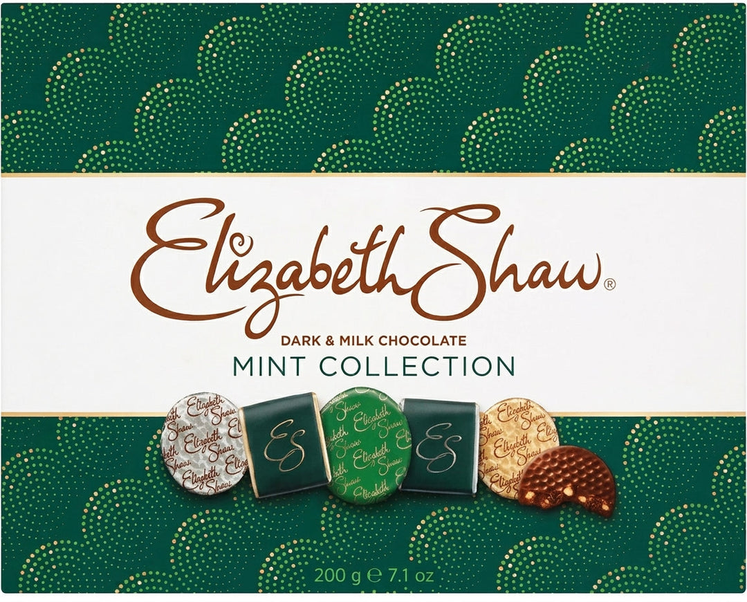 Elizabeth Shaw Mint Collection chocolate gift box with assorted dark and milk mint chocolates