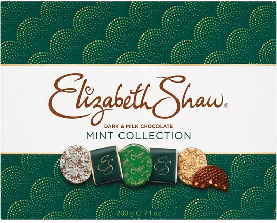 Elizabeth Shaw Mint Collection chocolate gift box with assorted dark and milk mint chocolates