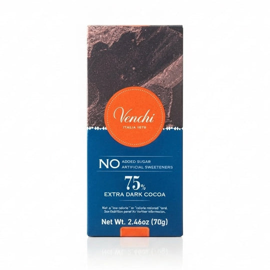Venchi chokladförpackning 75% extra mörk kakaohalt 70g