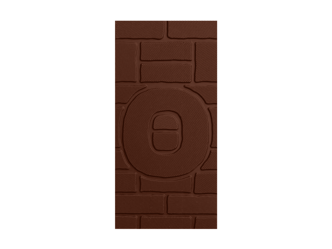 Mjölkchoklad med brickmönster och emblem