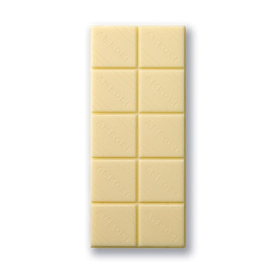 Chokladshopen Amedei Toscano vit chokladkaka med 29% kakaosmör, äkta vanilj och krämig textur.