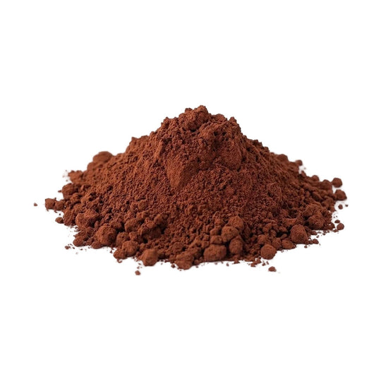 Chokladshopen Callebaut Velvet Rouge kakaopulver med en intensivt rödbrun färg och fin textur för professionell bakning.