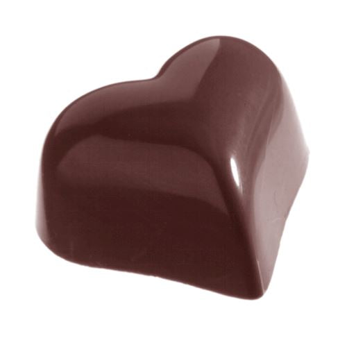 Hjärtformad chokladpralin med högglansig finish