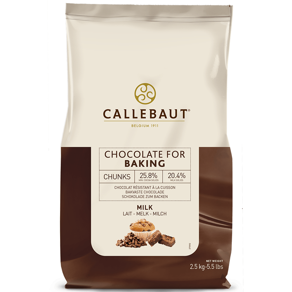 Callebaut milk chocolate baking chunks 2.5kg bag