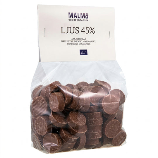 Förpackning med Fairtrade-certifierad ekologisk bakchoklad