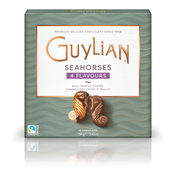 Guylian Sjöhästar chokladask med fyra smaker, 154g